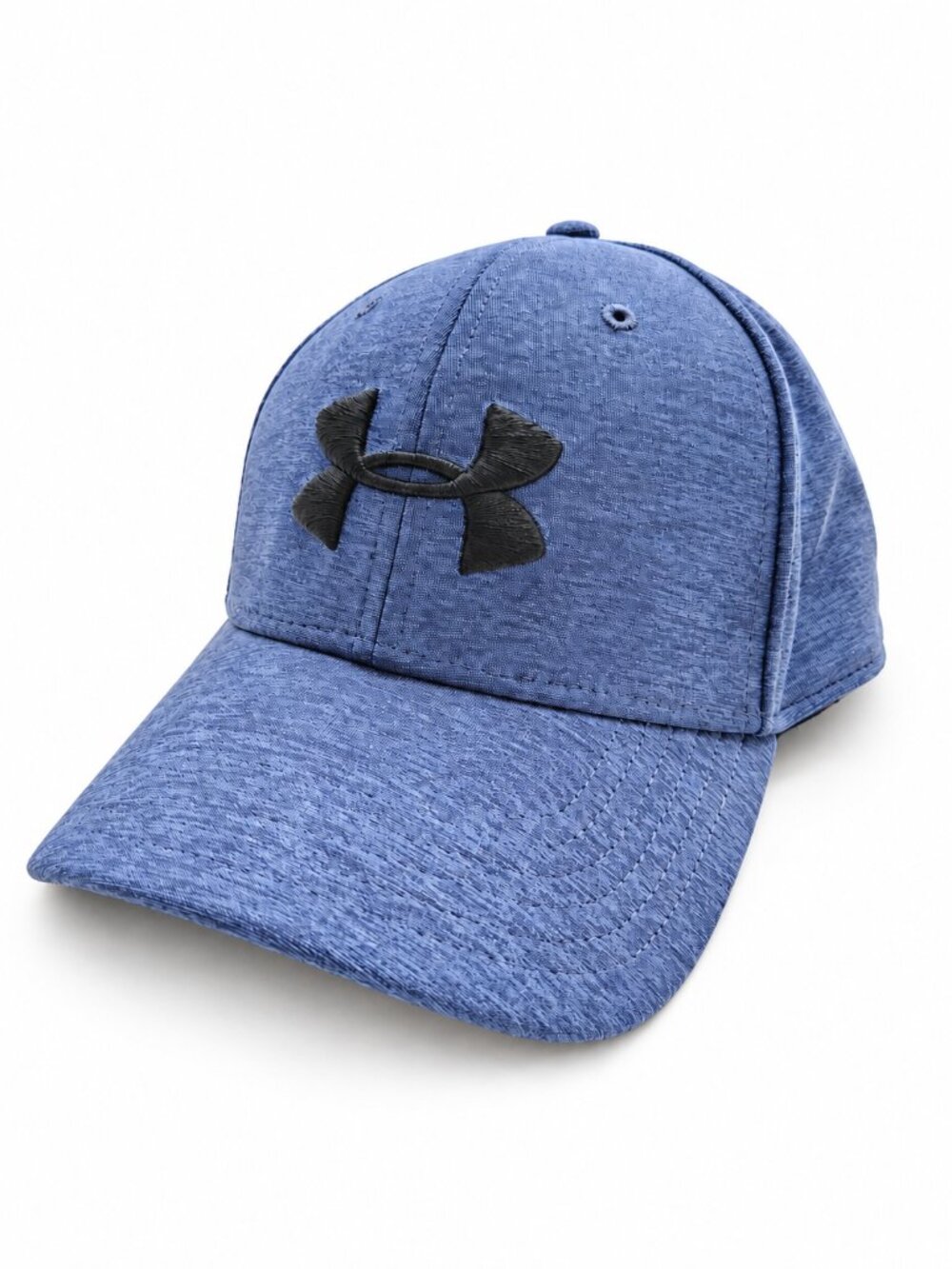 Under Armour UA Pro Fit Blue Heathered Fitted Baseball Cap Hat - L / XL